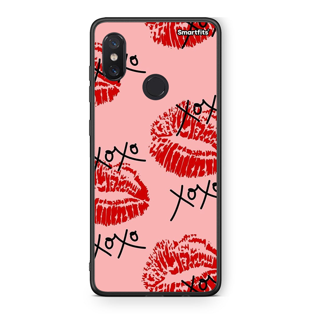 Xiaomi Mi 8 XOXO Lips θήκη από τη Smartfits με σχέδιο στο πίσω μέρος και μαύρο περίβλημα | Smartphone case with colorful back and black bezels by Smartfits