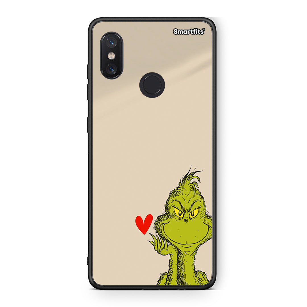 Xiaomi Mi 8 Xmas Grinch θήκη από τη Smartfits με σχέδιο στο πίσω μέρος και μαύρο περίβλημα | Smartphone case with colorful back and black bezels by Smartfits