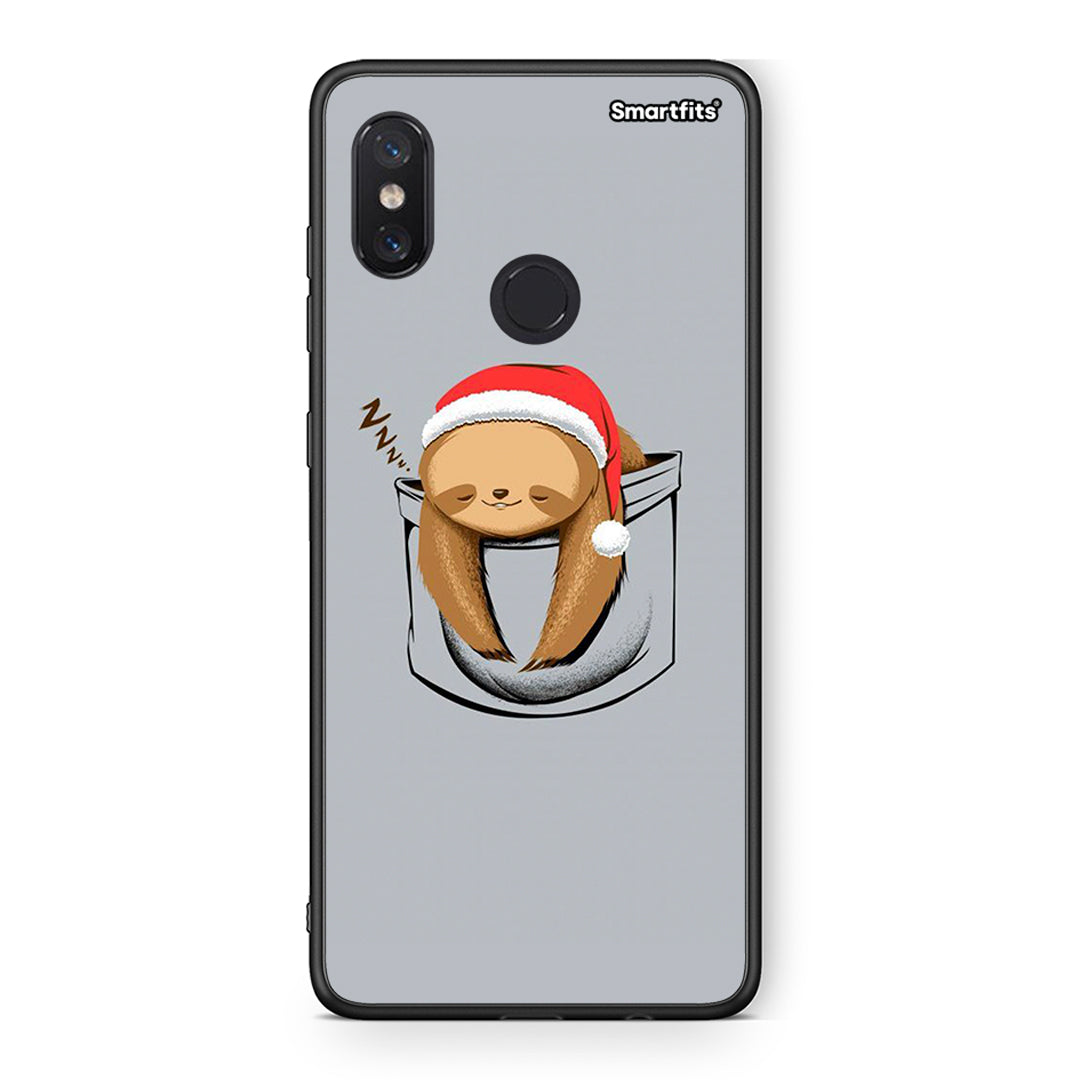 Xiaomi Mi 8 Xmas Zzzz θήκη από τη Smartfits με σχέδιο στο πίσω μέρος και μαύρο περίβλημα | Smartphone case with colorful back and black bezels by Smartfits