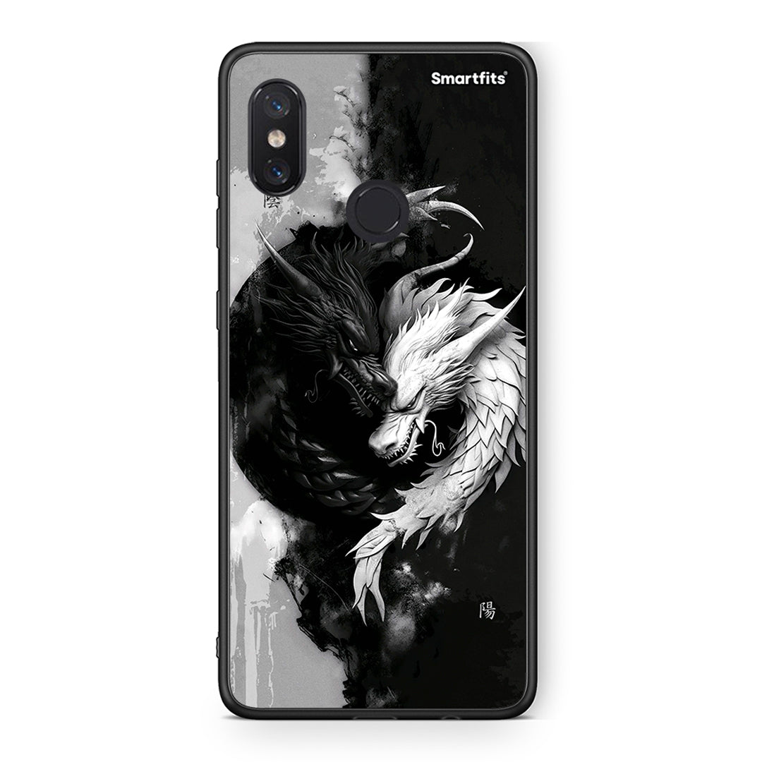 Xiaomi Mi 8 Yin Yang Θήκη από τη Smartfits με σχέδιο στο πίσω μέρος και μαύρο περίβλημα | Smartphone case with colorful back and black bezels by Smartfits