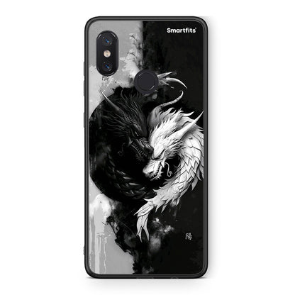 Xiaomi Mi 8 Yin Yang Θήκη από τη Smartfits με σχέδιο στο πίσω μέρος και μαύρο περίβλημα | Smartphone case with colorful back and black bezels by Smartfits