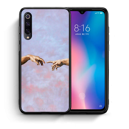 Θήκη Xiaomi Mi 9 Adam Hand από τη Smartfits με σχέδιο στο πίσω μέρος και μαύρο περίβλημα | Xiaomi Mi 9 Adam Hand case with colorful back and black bezels