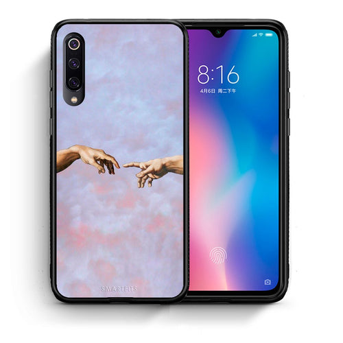 Θήκη Xiaomi Mi 9 Adam Hand από τη Smartfits με σχέδιο στο πίσω μέρος και μαύρο περίβλημα | Xiaomi Mi 9 Adam Hand case with colorful back and black bezels