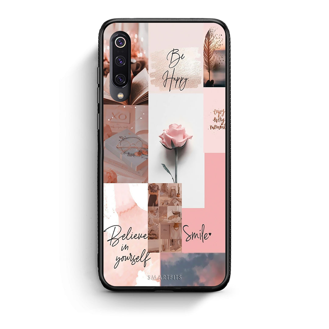 Xiaomi Mi 9 Aesthetic Collage θήκη από τη Smartfits με σχέδιο στο πίσω μέρος και μαύρο περίβλημα | Smartphone case with colorful back and black bezels by Smartfits