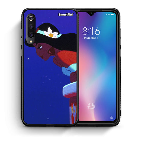 Θήκη Xiaomi Mi 9 Alladin And Jasmine Love 2 από τη Smartfits με σχέδιο στο πίσω μέρος και μαύρο περίβλημα | Xiaomi Mi 9 Alladin And Jasmine Love 2 case with colorful back and black bezels