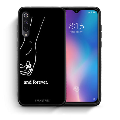 Θήκη Αγίου Βαλεντίνου Xiaomi Mi 9 Always & Forever 2 από τη Smartfits με σχέδιο στο πίσω μέρος και μαύρο περίβλημα | Xiaomi Mi 9 Always & Forever 2 case with colorful back and black bezels