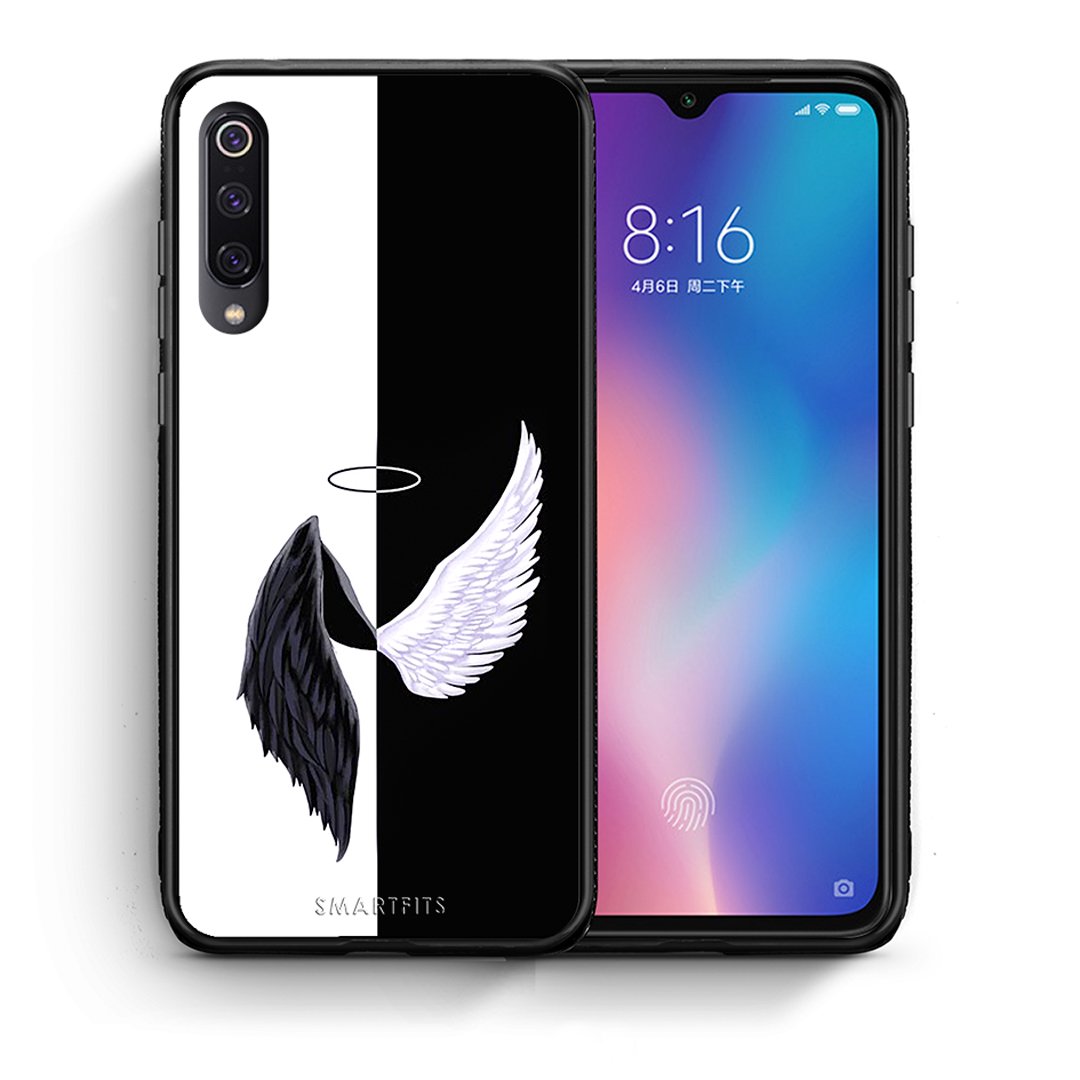 Θήκη Xiaomi Mi 9 Angels Demons από τη Smartfits με σχέδιο στο πίσω μέρος και μαύρο περίβλημα | Xiaomi Mi 9 Angels Demons case with colorful back and black bezels