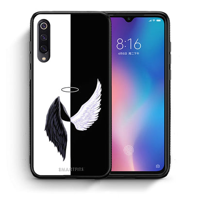 Θήκη Xiaomi Mi 9 Angels Demons από τη Smartfits με σχέδιο στο πίσω μέρος και μαύρο περίβλημα | Xiaomi Mi 9 Angels Demons case with colorful back and black bezels
