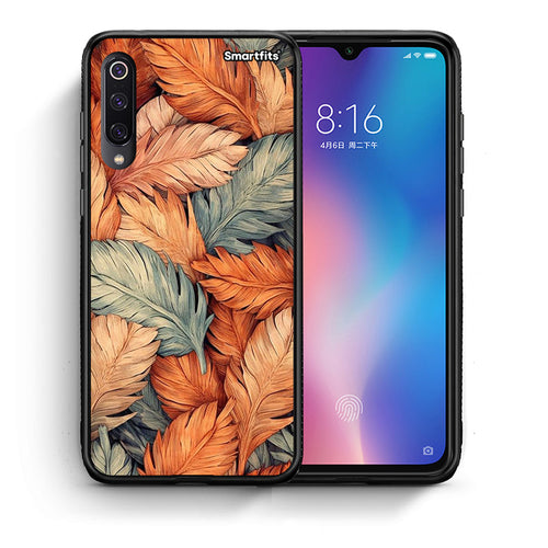 Θήκη Xiaomi Mi 9 Autumn Leaves από τη Smartfits με σχέδιο στο πίσω μέρος και μαύρο περίβλημα | Xiaomi Mi 9 Autumn Leaves case with colorful back and black bezels