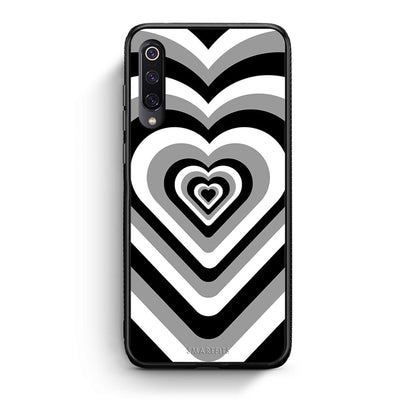 Xiaomi Mi 9 Black Hearts θήκη από τη Smartfits με σχέδιο στο πίσω μέρος και μαύρο περίβλημα | Smartphone case with colorful back and black bezels by Smartfits