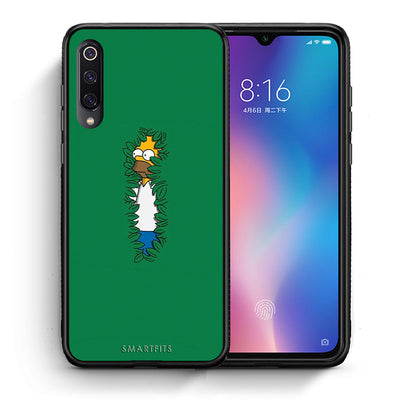 Θήκη Αγίου Βαλεντίνου Xiaomi Mi 9 Bush Man από τη Smartfits με σχέδιο στο πίσω μέρος και μαύρο περίβλημα | Xiaomi Mi 9 Bush Man case with colorful back and black bezels