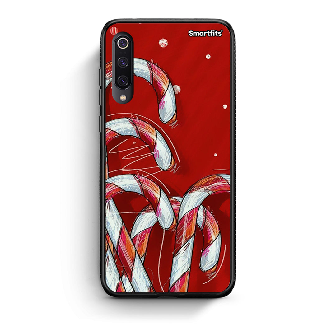 Xiaomi Mi 9 Candy Cane θήκη από τη Smartfits με σχέδιο στο πίσω μέρος και μαύρο περίβλημα | Smartphone case with colorful back and black bezels by Smartfits