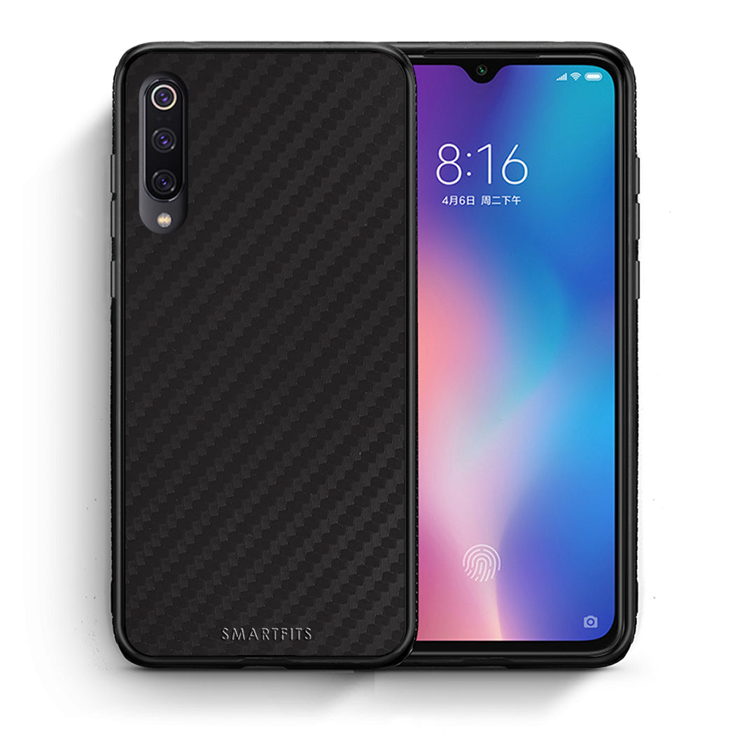 Θήκη Xiaomi Mi 9 Carbon Black από τη Smartfits με σχέδιο στο πίσω μέρος και μαύρο περίβλημα | Xiaomi Mi 9 Carbon Black case with colorful back and black bezels