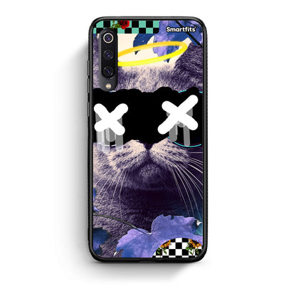 Xiaomi Mi 9 Cat Collage θήκη από τη Smartfits με σχέδιο στο πίσω μέρος και μαύρο περίβλημα | Smartphone case with colorful back and black bezels by Smartfits