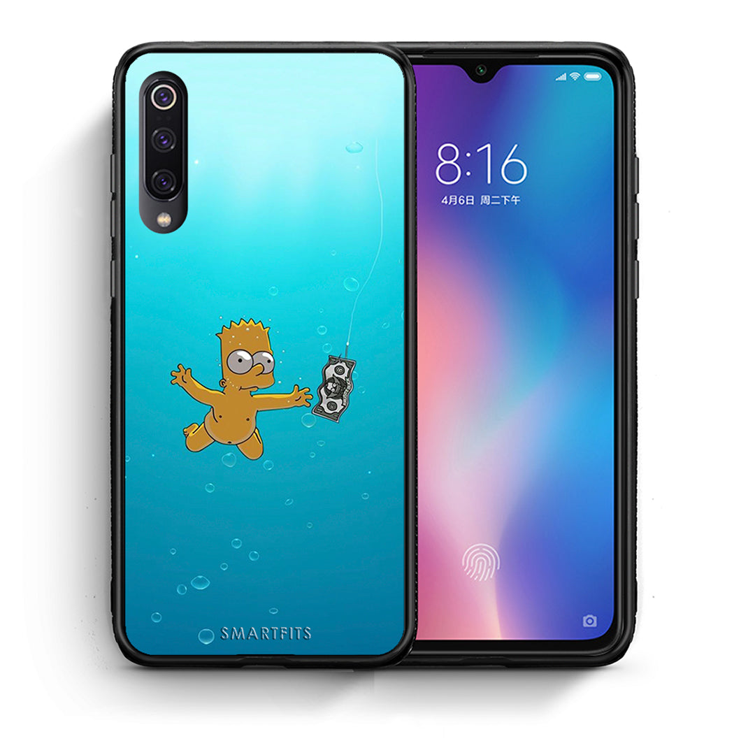 Θήκη Xiaomi Mi 9 Chasing Money από τη Smartfits με σχέδιο στο πίσω μέρος και μαύρο περίβλημα | Xiaomi Mi 9 Chasing Money case with colorful back and black bezels