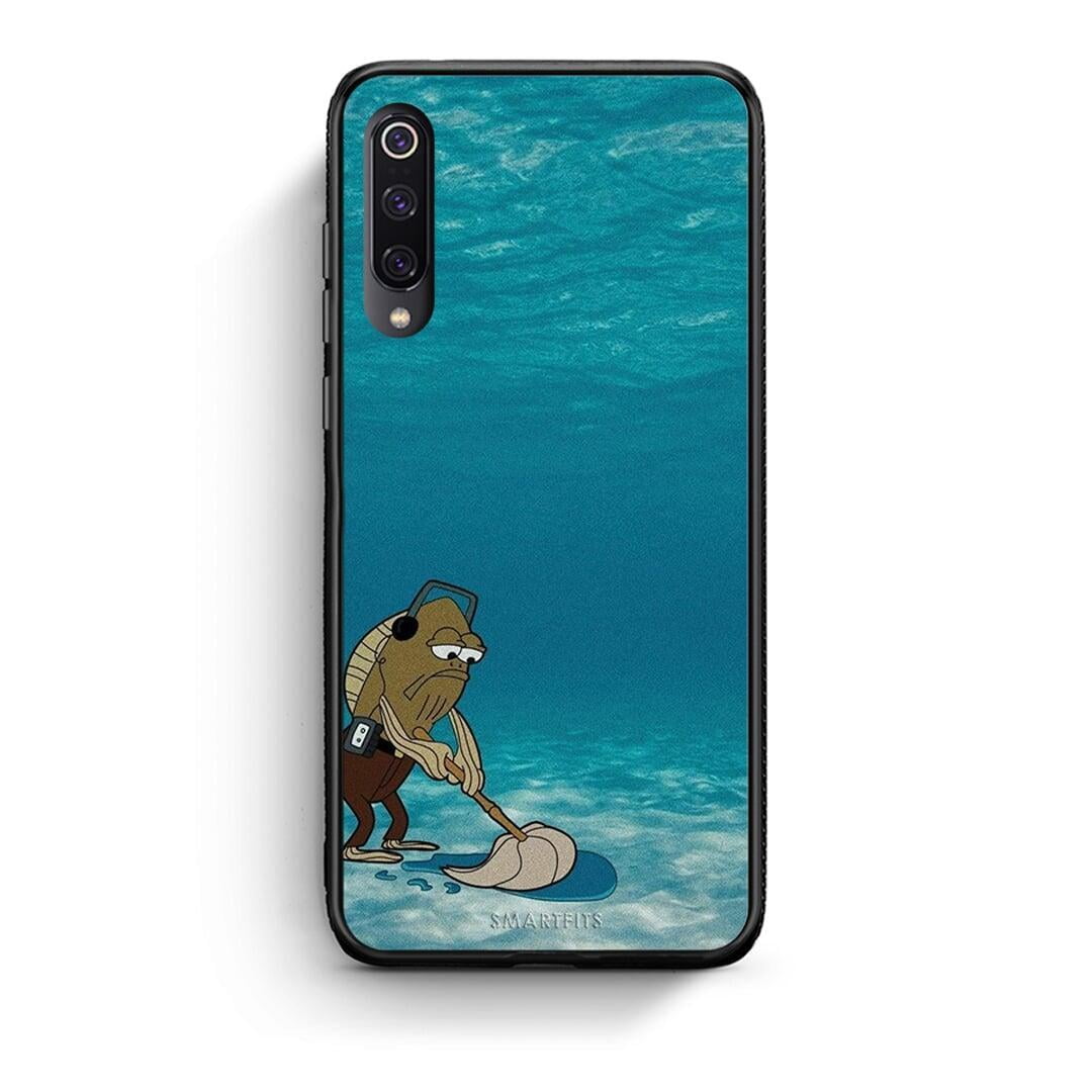 Xiaomi Mi 9 Clean The Ocean Θήκη από τη Smartfits με σχέδιο στο πίσω μέρος και μαύρο περίβλημα | Smartphone case with colorful back and black bezels by Smartfits