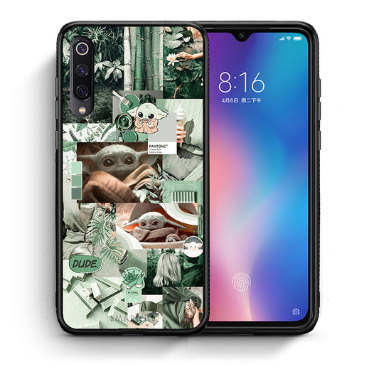 Θήκη Αγίου Βαλεντίνου Xiaomi Mi 9 Collage Dude από τη Smartfits με σχέδιο στο πίσω μέρος και μαύρο περίβλημα | Xiaomi Mi 9 Collage Dude case with colorful back and black bezels