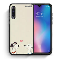 Thumbnail for Θήκη Xiaomi Mi 9 Dalmatians Love από τη Smartfits με σχέδιο στο πίσω μέρος και μαύρο περίβλημα | Xiaomi Mi 9 Dalmatians Love case with colorful back and black bezels