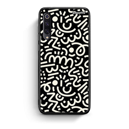 Xiaomi Mi 9 Doodle Art Θήκη από τη Smartfits με σχέδιο στο πίσω μέρος και μαύρο περίβλημα | Smartphone case with colorful back and black bezels by Smartfits