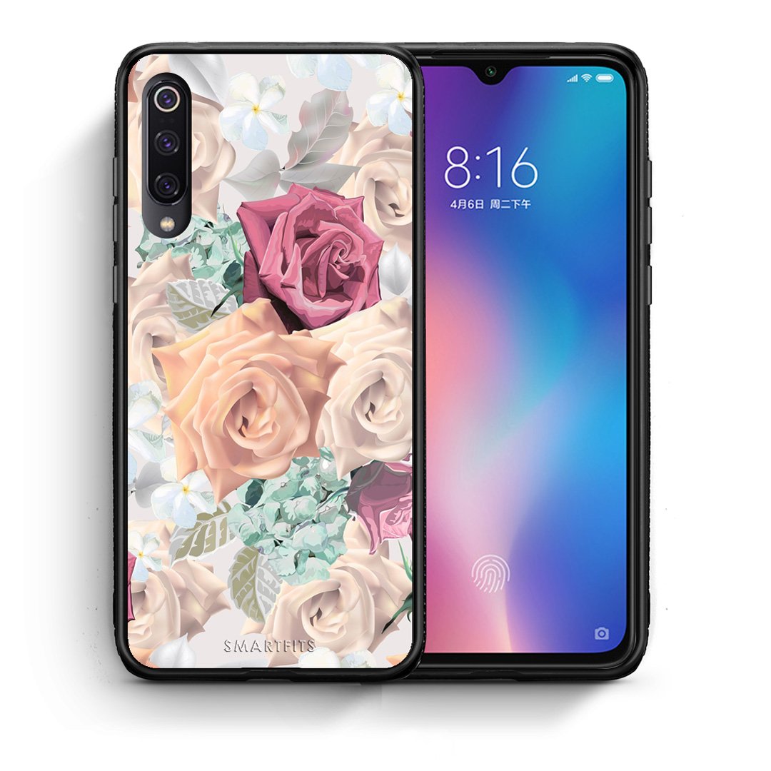 Θήκη Xiaomi Mi 9 Bouquet Floral από τη Smartfits με σχέδιο στο πίσω μέρος και μαύρο περίβλημα | Xiaomi Mi 9 Bouquet Floral case with colorful back and black bezels