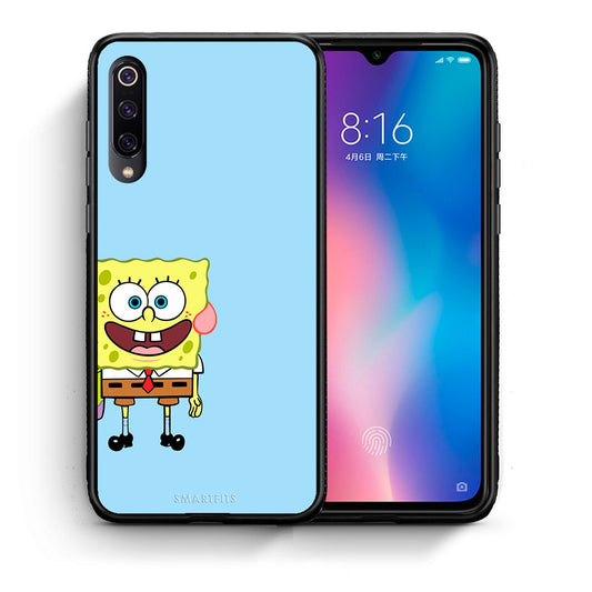 Θήκη Xiaomi Mi 9 Friends Bob από τη Smartfits με σχέδιο στο πίσω μέρος και μαύρο περίβλημα | Xiaomi Mi 9 Friends Bob case with colorful back and black bezels