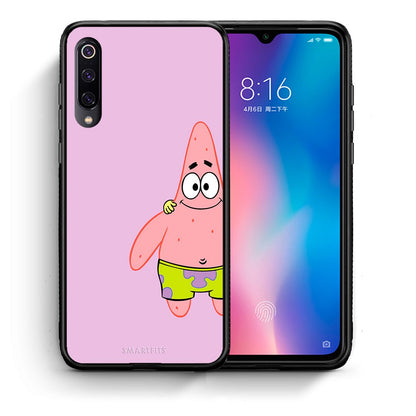 Θήκη Xiaomi Mi 9  Friends Patrick από τη Smartfits με σχέδιο στο πίσω μέρος και μαύρο περίβλημα | Xiaomi Mi 9  Friends Patrick case with colorful back and black bezels