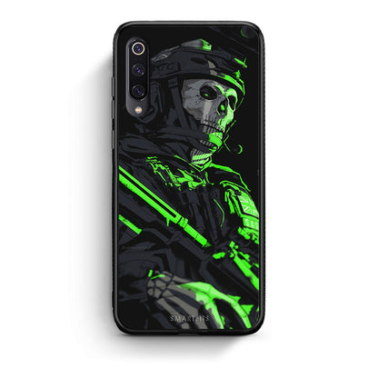 Xiaomi Mi 9 Green Soldier Θήκη Αγίου Βαλεντίνου από τη Smartfits με σχέδιο στο πίσω μέρος και μαύρο περίβλημα | Smartphone case with colorful back and black bezels by Smartfits