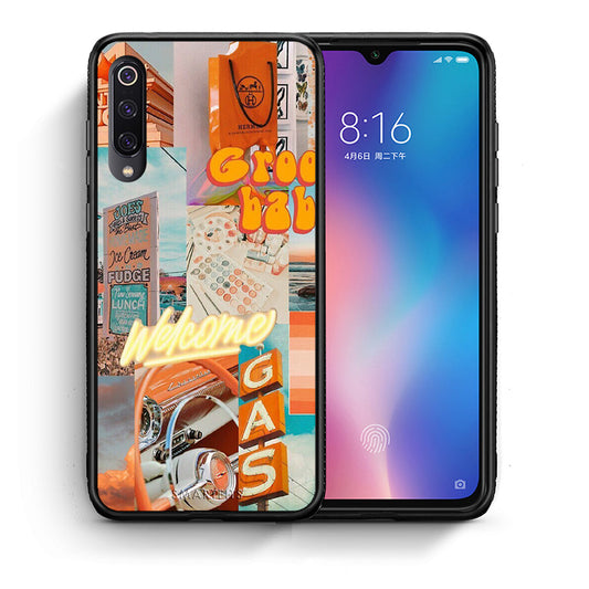 Θήκη Αγίου Βαλεντίνου Xiaomi Mi 9 Groovy Babe από τη Smartfits με σχέδιο στο πίσω μέρος και μαύρο περίβλημα | Xiaomi Mi 9 Groovy Babe case with colorful back and black bezels