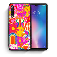 Thumbnail for Θήκη Xiaomi Mi 9 Hippie Love από τη Smartfits με σχέδιο στο πίσω μέρος και μαύρο περίβλημα | Xiaomi Mi 9 Hippie Love case with colorful back and black bezels