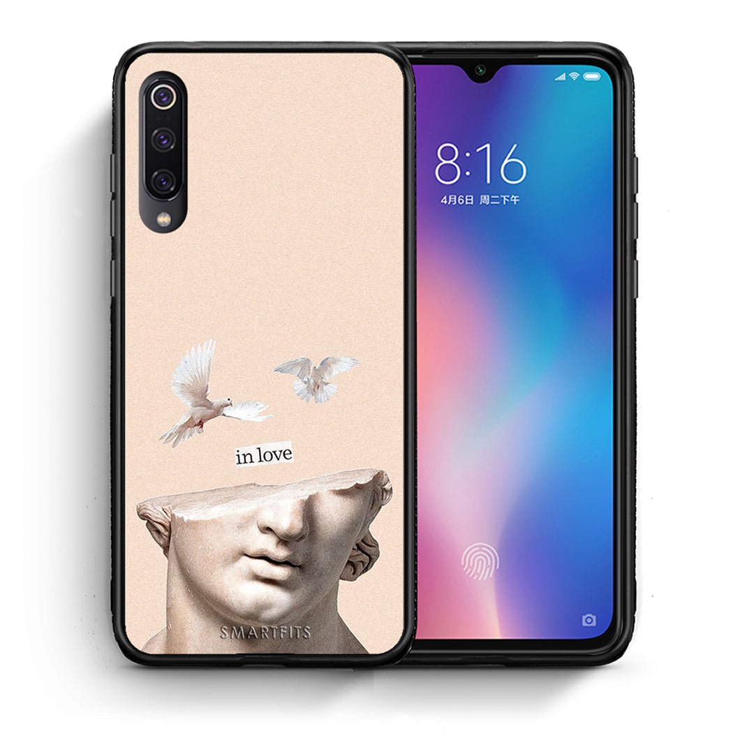 Θήκη Xiaomi Mi 9 In Love από τη Smartfits με σχέδιο στο πίσω μέρος και μαύρο περίβλημα | Xiaomi Mi 9 In Love case with colorful back and black bezels