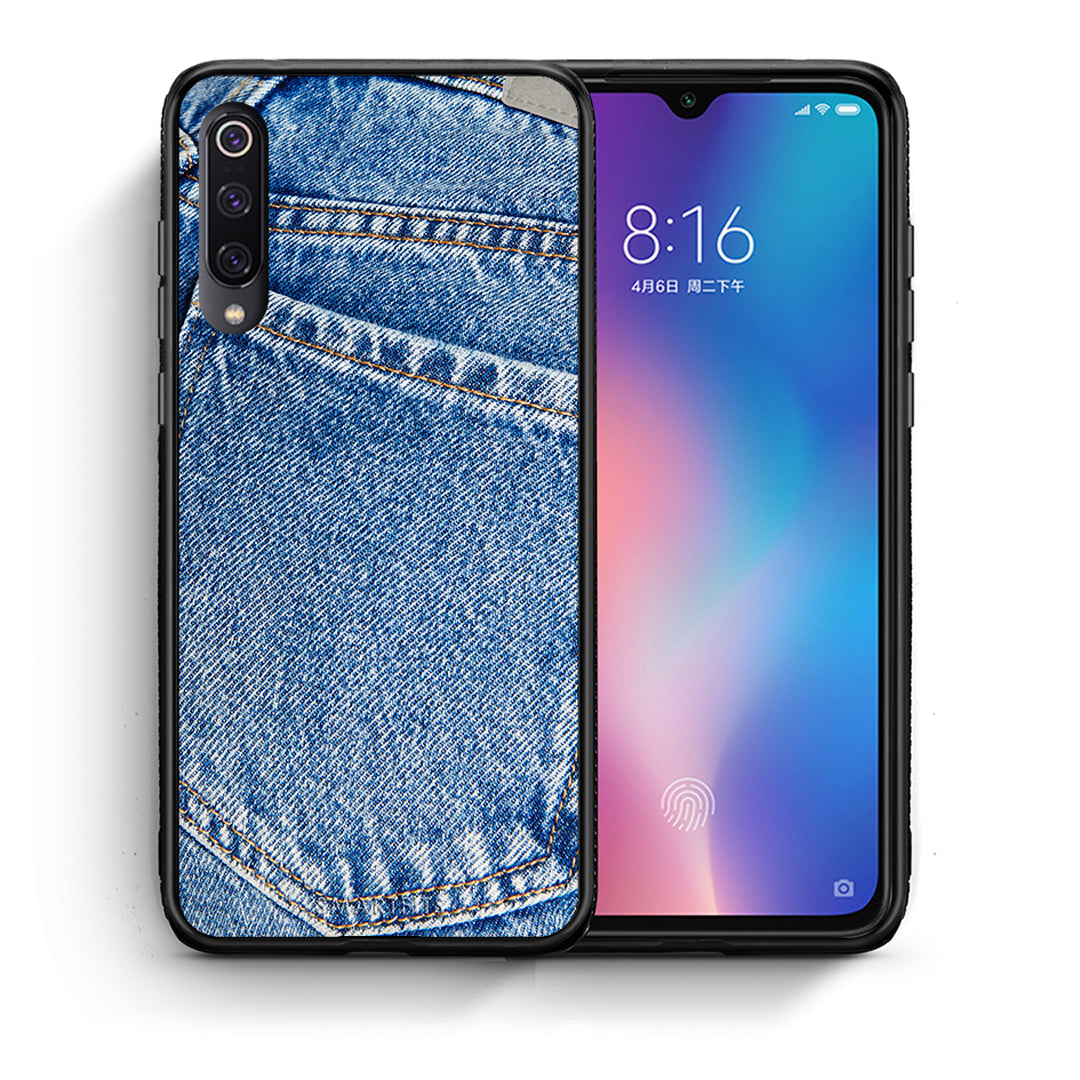 Θήκη Xiaomi Mi 9 Jeans Pocket από τη Smartfits με σχέδιο στο πίσω μέρος και μαύρο περίβλημα | Xiaomi Mi 9 Jeans Pocket case with colorful back and black bezels