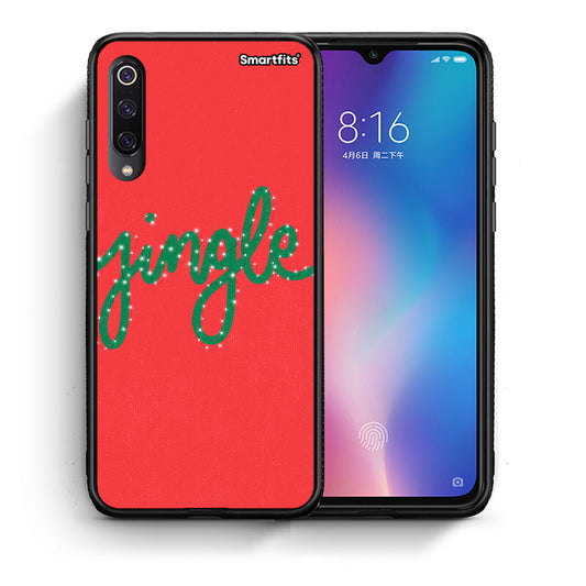 Θήκη Xiaomi Mi 9 Jingle Xmas από τη Smartfits με σχέδιο στο πίσω μέρος και μαύρο περίβλημα | Xiaomi Mi 9 Jingle Xmas case with colorful back and black bezels
