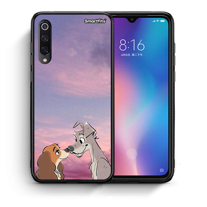 Θήκη Xiaomi Mi 9 Lady And Tramp από τη Smartfits με σχέδιο στο πίσω μέρος και μαύρο περίβλημα | Xiaomi Mi 9 Lady And Tramp case with colorful back and black bezels