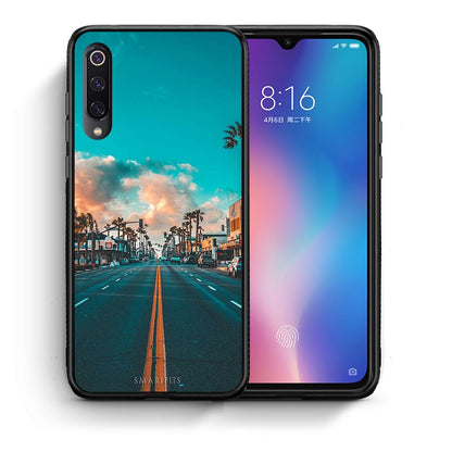 Θήκη Xiaomi Mi 9 City Landscape από τη Smartfits με σχέδιο στο πίσω μέρος και μαύρο περίβλημα | Xiaomi Mi 9 City Landscape case with colorful back and black bezels