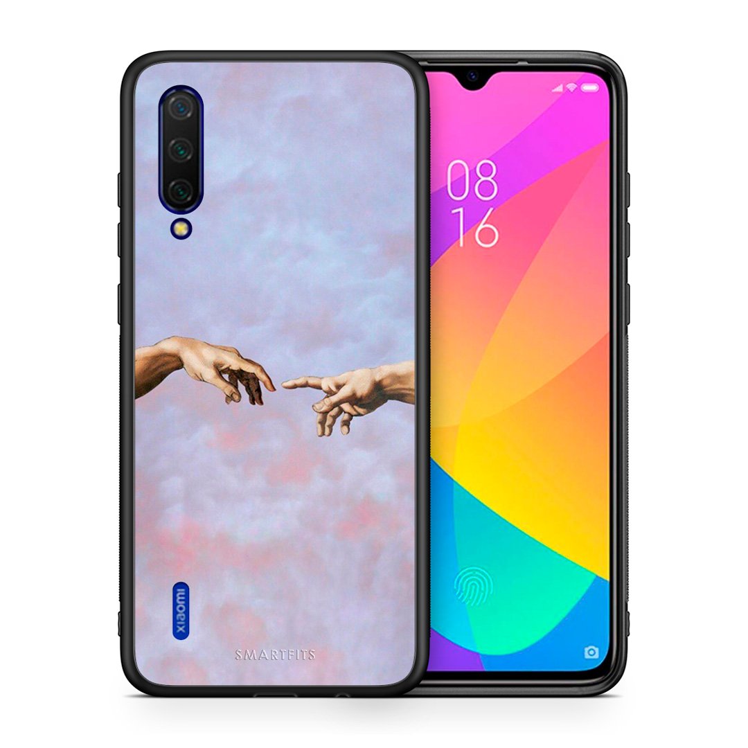 Θήκη Xiaomi Mi 9 Lite Adam Hand από τη Smartfits με σχέδιο στο πίσω μέρος και μαύρο περίβλημα | Xiaomi Mi 9 Lite Adam Hand case with colorful back and black bezels