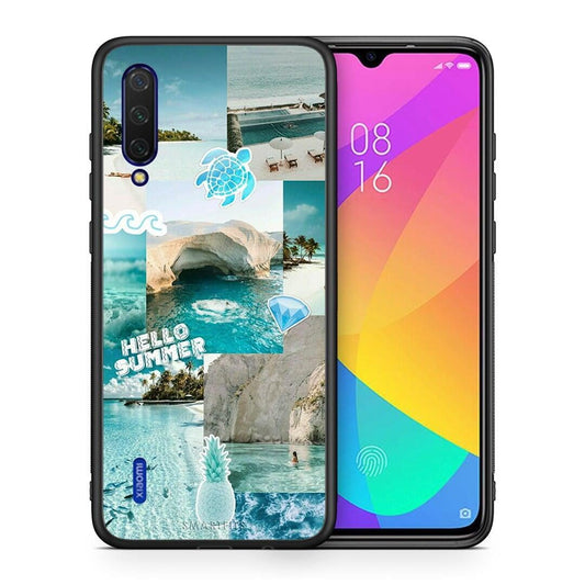 Θήκη Xiaomi Mi 9 Lite Aesthetic Summer από τη Smartfits με σχέδιο στο πίσω μέρος και μαύρο περίβλημα | Xiaomi Mi 9 Lite Aesthetic Summer case with colorful back and black bezels