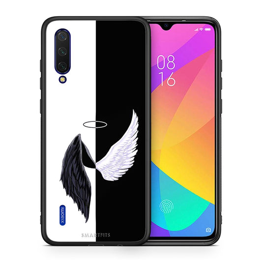 Θήκη Xiaomi Mi 9 Lite Angels Demons από τη Smartfits με σχέδιο στο πίσω μέρος και μαύρο περίβλημα | Xiaomi Mi 9 Lite Angels Demons case with colorful back and black bezels