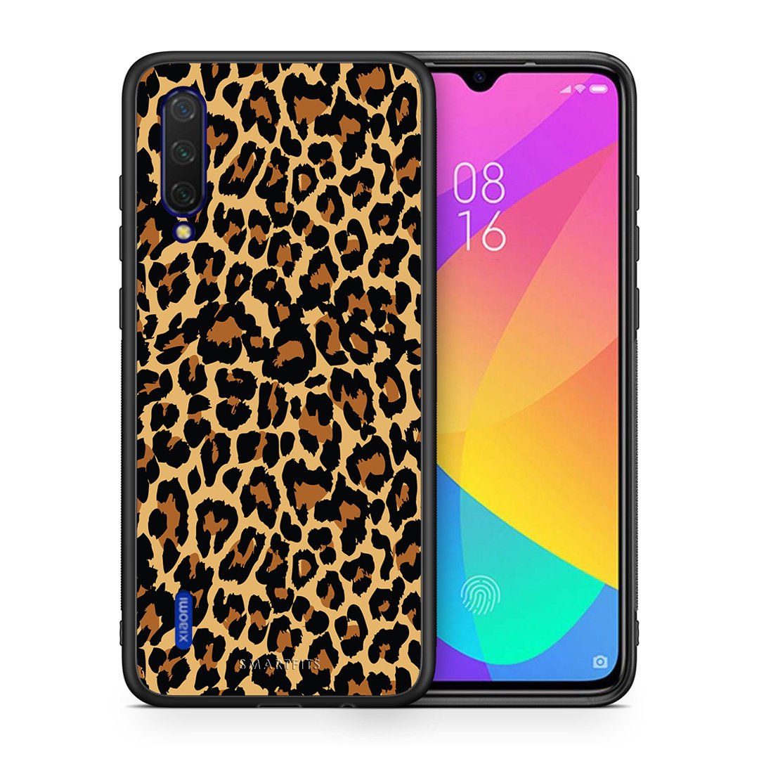 Θήκη Xiaomi Mi 9 Lite Leopard Animal από τη Smartfits με σχέδιο στο πίσω μέρος και μαύρο περίβλημα | Xiaomi Mi 9 Lite Leopard Animal case with colorful back and black bezels