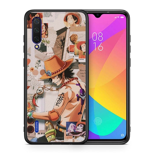 Θήκη Xiaomi Mi 9 Lite Anime Collage από τη Smartfits με σχέδιο στο πίσω μέρος και μαύρο περίβλημα | Xiaomi Mi 9 Lite Anime Collage case with colorful back and black bezels