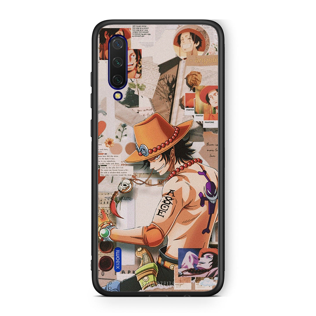 Xiaomi Mi 9 Lite Anime Collage θήκη από τη Smartfits με σχέδιο στο πίσω μέρος και μαύρο περίβλημα | Smartphone case with colorful back and black bezels by Smartfits