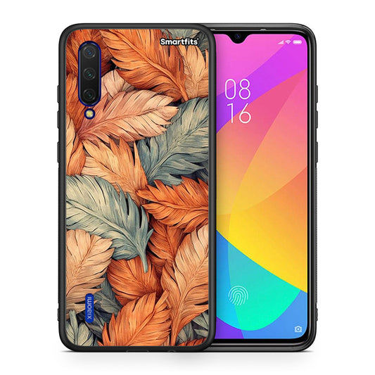 Θήκη Xiaomi Mi 9 Lite Autumn Leaves από τη Smartfits με σχέδιο στο πίσω μέρος και μαύρο περίβλημα | Xiaomi Mi 9 Lite Autumn Leaves case with colorful back and black bezels