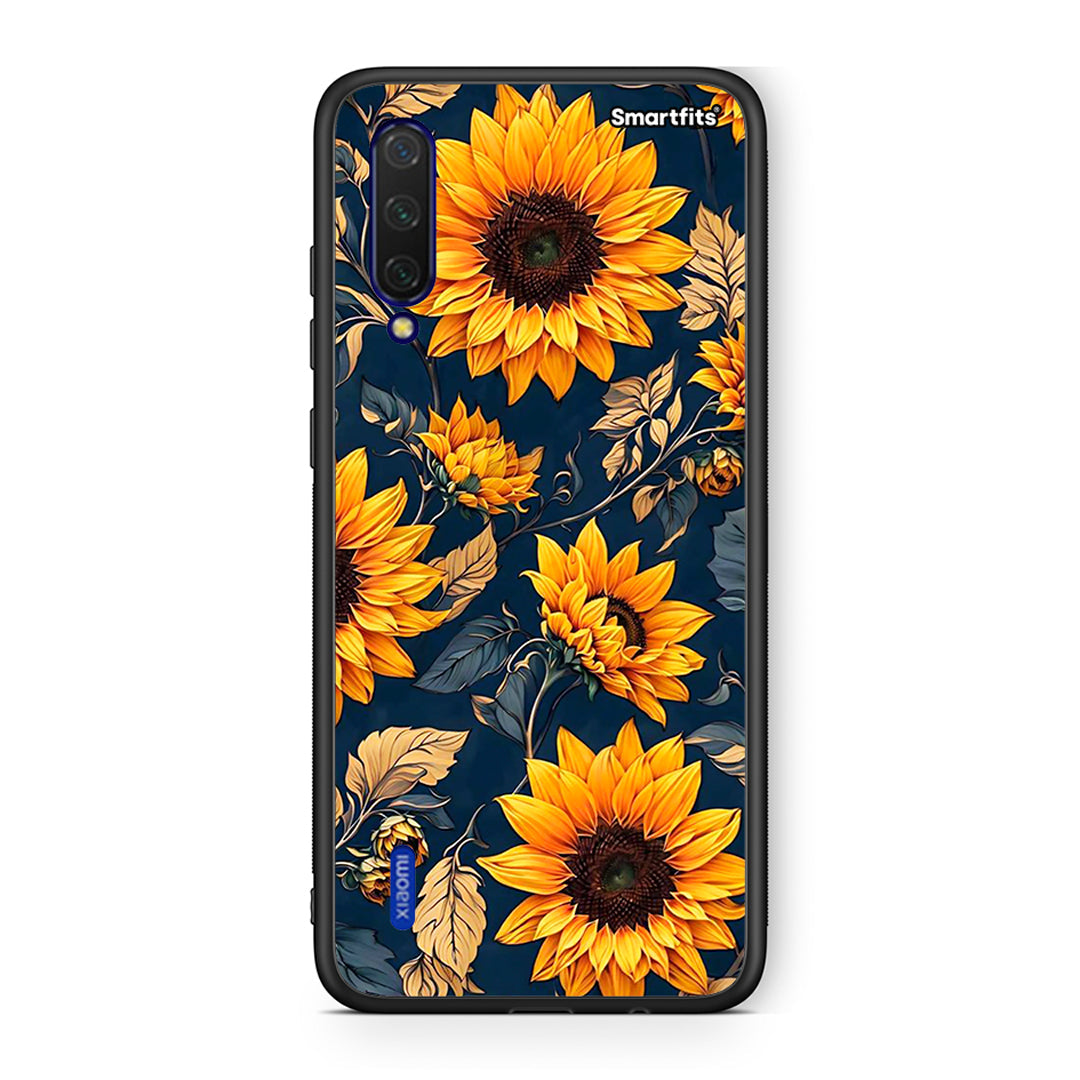 Xiaomi Mi 9 Lite Autumn Sunflowers Θήκη από τη Smartfits με σχέδιο στο πίσω μέρος και μαύρο περίβλημα | Smartphone case with colorful back and black bezels by Smartfits