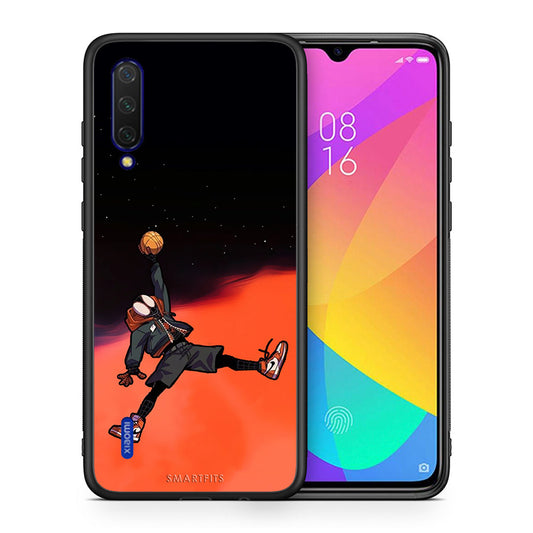 Θήκη Xiaomi Mi 9 Lite Basketball Hero από τη Smartfits με σχέδιο στο πίσω μέρος και μαύρο περίβλημα | Xiaomi Mi 9 Lite Basketball Hero case with colorful back and black bezels
