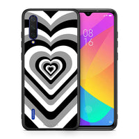 Thumbnail for Θήκη Xiaomi Mi 9 Lite Black Hearts από τη Smartfits με σχέδιο στο πίσω μέρος και μαύρο περίβλημα | Xiaomi Mi 9 Lite Black Hearts case with colorful back and black bezels