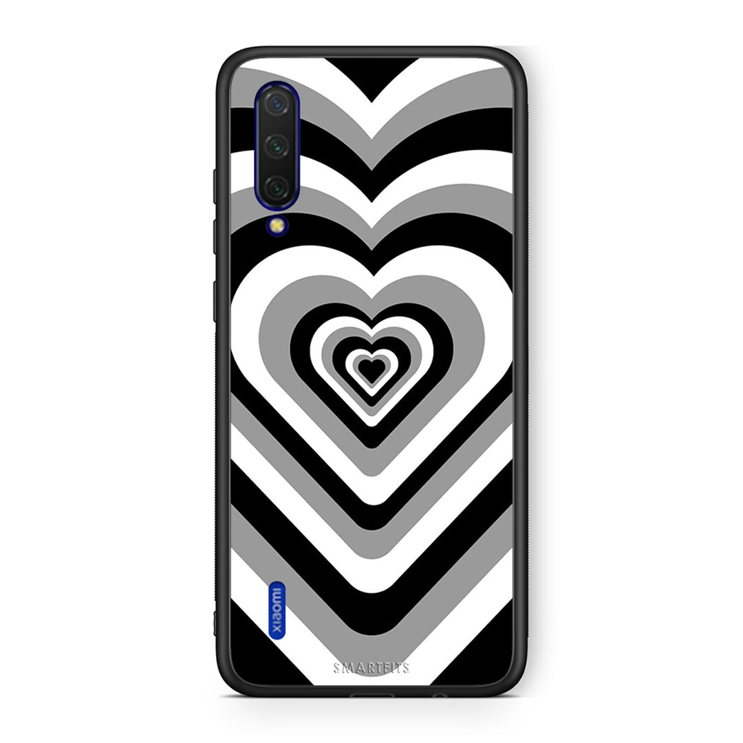 Xiaomi Mi 9 Lite Black Hearts θήκη από τη Smartfits με σχέδιο στο πίσω μέρος και μαύρο περίβλημα | Smartphone case with colorful back and black bezels by Smartfits