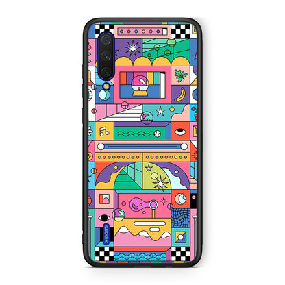 Xiaomi Mi 9 Lite Bubbles Soap θήκη από τη Smartfits με σχέδιο στο πίσω μέρος και μαύρο περίβλημα | Smartphone case with colorful back and black bezels by Smartfits