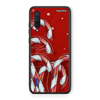 Xiaomi Mi 9 Lite Candy Cane θήκη από τη Smartfits με σχέδιο στο πίσω μέρος και μαύρο περίβλημα | Smartphone case with colorful back and black bezels by Smartfits