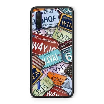 Xiaomi Mi 9 Lite Car Plates θήκη από τη Smartfits με σχέδιο στο πίσω μέρος και μαύρο περίβλημα | Smartphone case with colorful back and black bezels by Smartfits