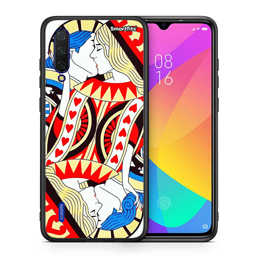 Θήκη Xiaomi Mi 9 Lite Card Love από τη Smartfits με σχέδιο στο πίσω μέρος και μαύρο περίβλημα | Xiaomi Mi 9 Lite Card Love case with colorful back and black bezels