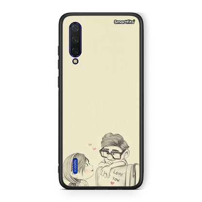 Xiaomi Mi 9 Lite Carl And Ellie θήκη από τη Smartfits με σχέδιο στο πίσω μέρος και μαύρο περίβλημα | Smartphone case with colorful back and black bezels by Smartfits